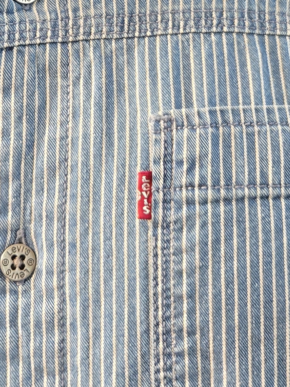 levi strauss striped button down shirt | unisex | oversized - Picture 4 of 5